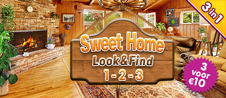 3 voor €10 - Sweet Home: Look and Find 1-2-3